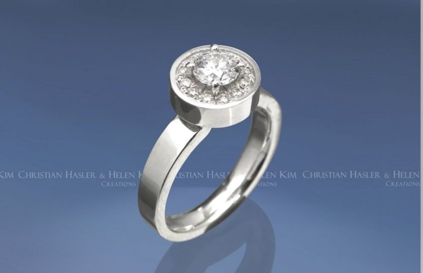 Unique 14K White Gold Diamond Ring Handmade in solid 14K White Gold. Sz 5 1/2 586971106