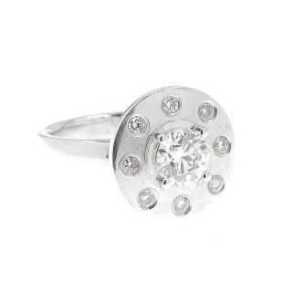 Solid 14K White Gold Ring Natural 0.70ct Diamond 50276