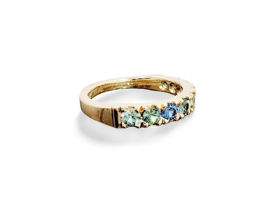 14K Yellow Gold Green Sapphire Ring - Image 3
