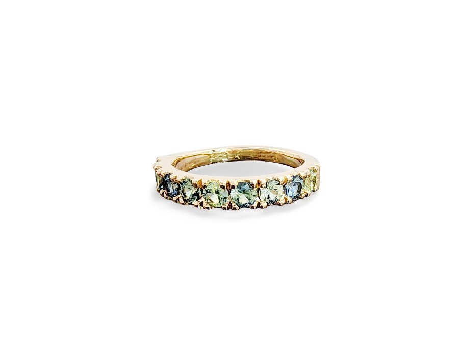 14K Yellow Gold Green Sapphire Ring